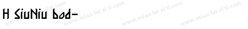 H SiuNiu bod字体转换